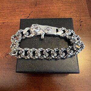 Chrome Hearts Cross Cuban Link Vintage Men's S925 2000 Cuban Link Bracelet Used